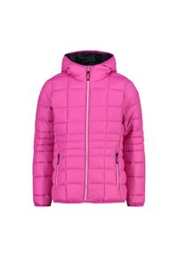 Kurtka z kapturem dla dziewczynki CMP. Typ kołnierza: kaptur. Kolor: różowy. Materiał: puch. Sport: narciarstwo #1
