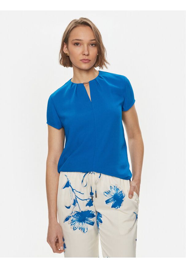 Calvin Klein Bluzka K20K207062 Niebieski Regular Fit. Kolor: niebieski. Materiał: syntetyk