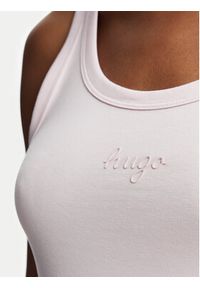 Hugo - HUGO Top Damatank 50572293 Różowy jasny Slim Fit. Kolor: różowy. Materiał: bawełna #2