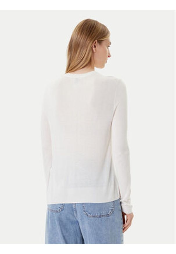 Calvin Klein Sweter LV044C339G Écru Regular Fit. Materiał: wiskoza
