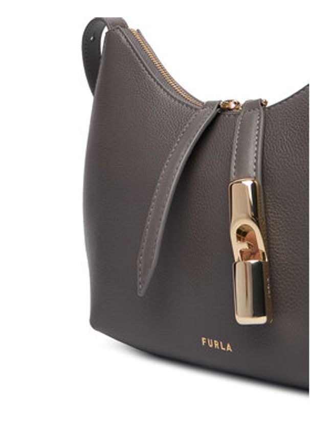 Furla Torebka Goccia S WB01500 BX3353 KH 4283S Szary. Kolor: szary. Materiał: skórzane