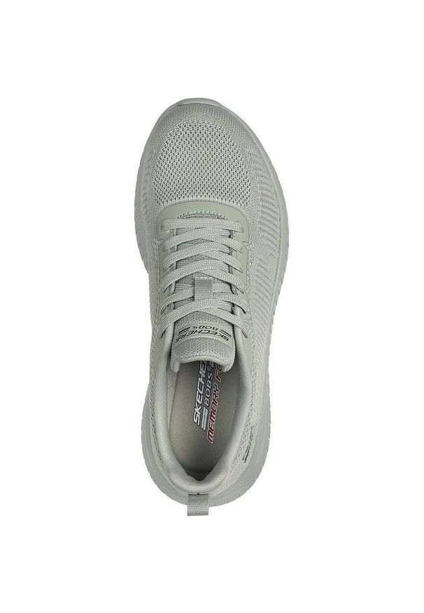 skechers - Adidasy Skechers Bobs Squad Chaos-Face Off, Kobiety. Kolor: zielony. Materiał: materiał, syntetyk