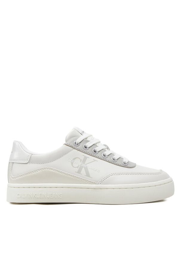 Calvin Klein Jeans Sneakersy Classic Cupsole Low Lace Lth Ml YW0YW01527 Biały. Kolor: biały