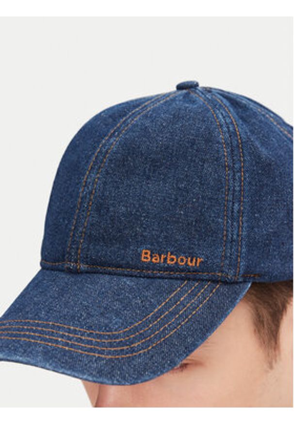 Barbour Czapka z daszkiem Grindle Cap MHA0887BL11 Niebieski. Kolor: niebieski. Materiał: bawełna