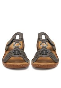Rieker Klapki 608K1-45 Szary. Kolor: szary. Materiał: syntetyk, materiał #4