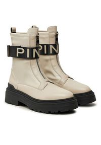 Pinko - PINKO Botki Mia 13 SD0219 P061 Écru. Materiał: skóra