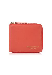 PAOLO PERUZZI - Portfel damski skórzany mały pomarańczowy w orientacji poziomej z RFID Paolo Peruzzi KV-04-OR. Kolor: pomarańczowy. Materiał: skóra #1