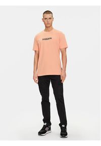 Napapijri T-Shirt NP0A4H8S Różowy Regular Fit. Kolor: różowy. Materiał: bawełna #5