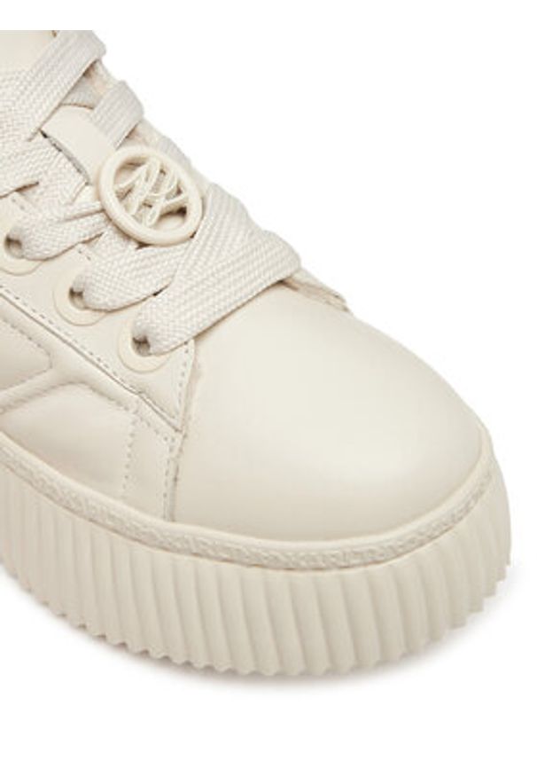 Karl Lagerfeld - KARL LAGERFELD Sneakersy Kreeper Lo KL42312A Écru. Materiał: skóra