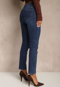 Renee - Niebieskie Jeansy Skinny Regular Waist z Dodatkiem Wiskozy Zenesia. Kolor: niebieski. Styl: klasyczny