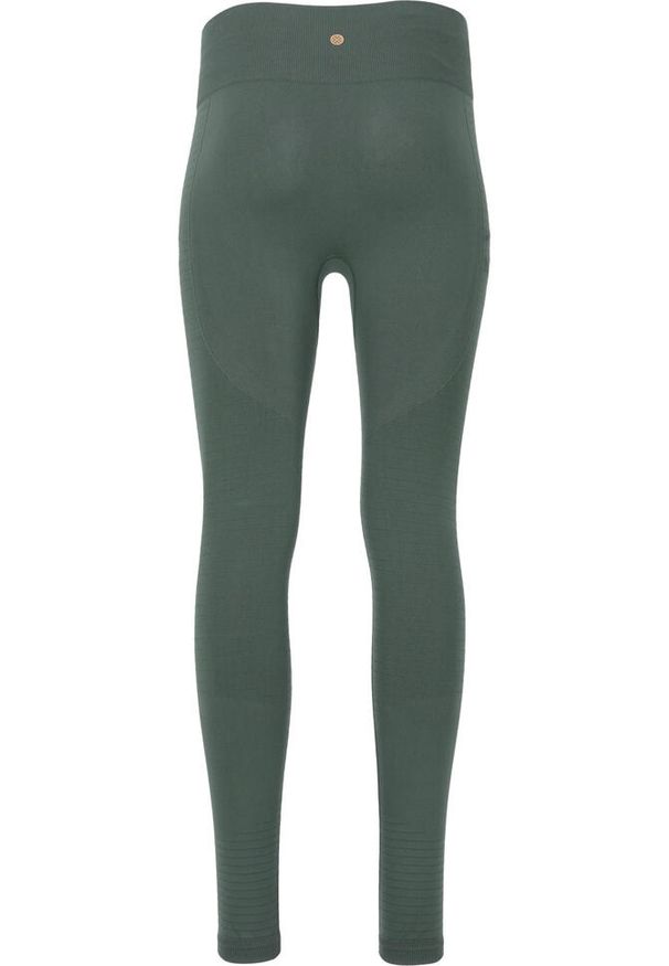 ENDURANCE - Legginsy do jogi Athlecia Nagar Seamless. Kolor: szary, zielony, wielokolorowy. Materiał: poliester, nylon. Sport: joga i pilates