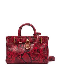 TOMMY HILFIGER - Tommy Hilfiger Torebka American Icon Micro Tote Snake AW0AW18820 Czerwony. Kolor: czerwony. Materiał: skórzane #4