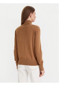 Calvin Klein Golf LV044D371G Brązowy Regular Fit. Typ kołnierza: golf. Kolor: brązowy. Materiał: syntetyk #2