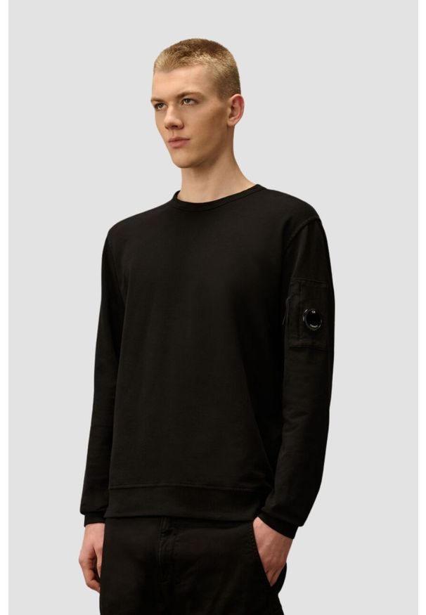 C.P. Company - C.P. COMPANY Czarna męska bluza Crew Neck. Kolor: czarny