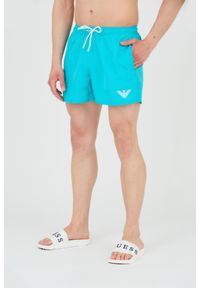 Emporio Armani - EMPORIO ARMANI Męskie spodenki kąpielowe, Rozmiar 48. Kolor: niebieski. Materiał: poliester #3