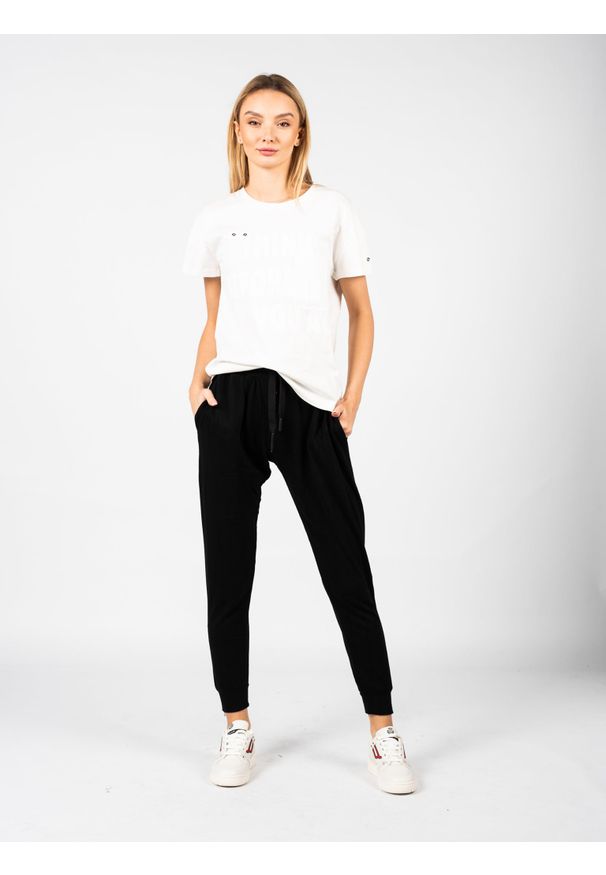 La Haine Inside Us Spodnie "Unisex-LW525" | A23324MLW525 | Mężczyzna | Czarny. Okazja: na co dzień. Kolor: czarny. Materiał: wiskoza, poliester, elastan. Styl: casual