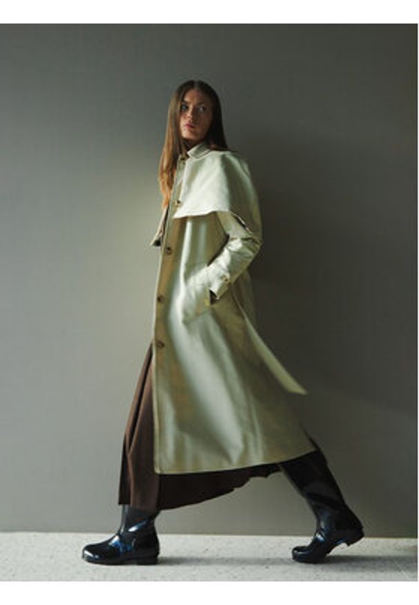 Hunter Trencz Keltie HARW0014251 Beżowy Regular Fit. Kolor: beżowy. Materiał: bawełna