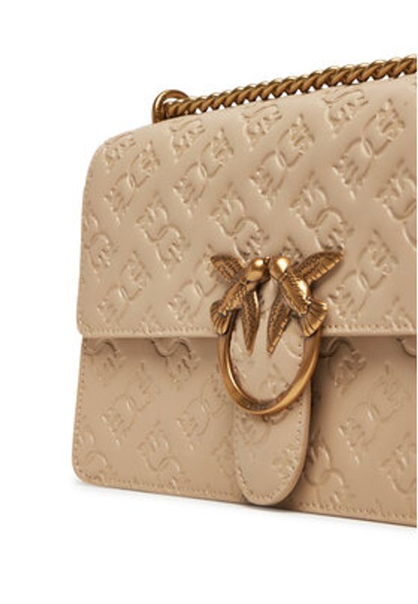 Pinko - PINKO Torebka Love One Classic Dc 100941 A1YB C50Q Beżowy. Kolor: beżowy. Materiał: skórzane