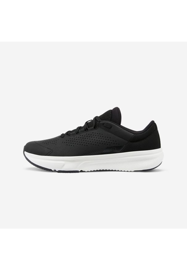 Decathlon - Buty sportowe męskie Essential Icon. Kolor: czarny, biały, wielokolorowy. Materiał: syntetyk, kauczuk. Szerokość cholewki: normalna. Sport: fitness