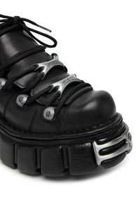 NEW ROCK Sneakersy M-120N-C26 Czarny. Kolor: czarny. Materiał: skóra #5