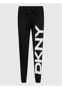 DKNY Sport Spodnie dresowe DP1P1947 Czarny Regular Fit. Kolor: czarny. Materiał: bawełna #5