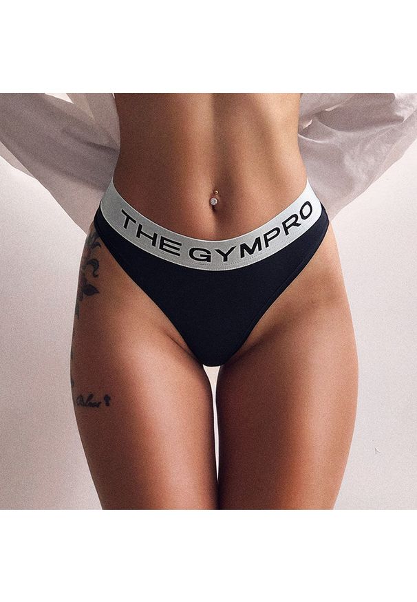 Intica - Stringi sportowe z elastycznego materiału na treningi Ayla. Kolor: czarny. Materiał: materiał