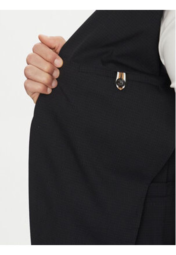 BOSS Garnitur C-Huge 50540579 Granatowy Slim Fit. Kolor: niebieski. Materiał: wełna