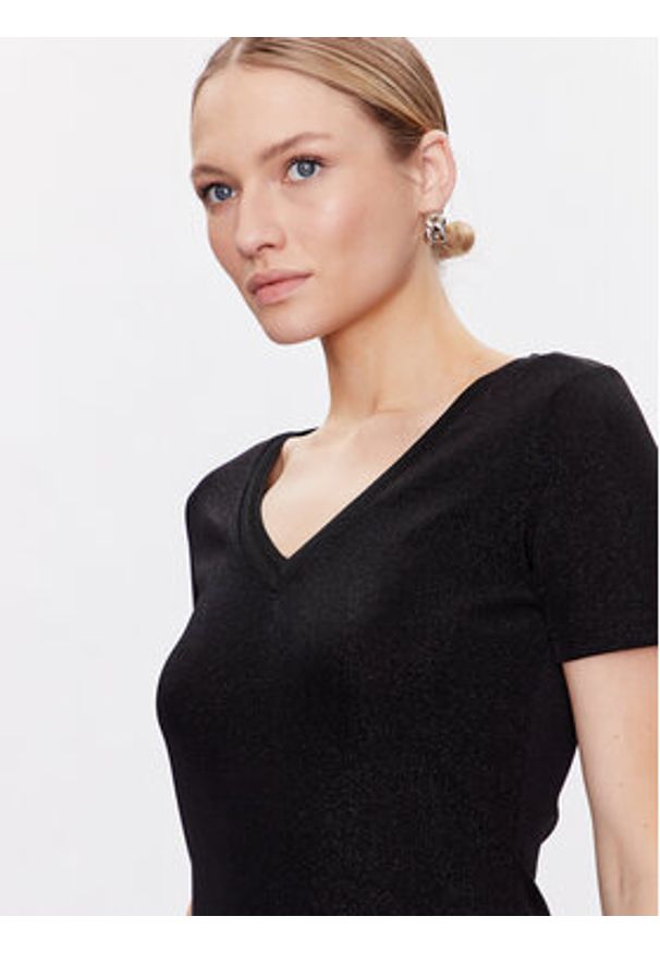 Morgan Bluzka 212-DIWI Czarny Regular Fit. Kolor: czarny. Materiał: syntetyk