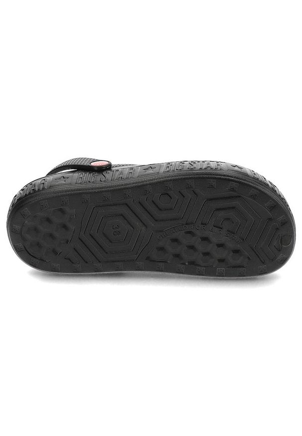 Big-Star - Klapki damskie Big Star, cholewka z tworzywa wsuwana konstrukcja profilowana wkładka gruba podeszwa, czarny, II275001. Okazja: na co dzień. Kolor: czarny. Materiał: materiał. Styl: casual, klasyczny, wakacyjny