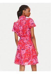 Morgan Sukienka koszulowa 241-ROSEL.F Różowy Regular Fit. Kolor: różowy. Materiał: bawełna. Typ sukienki: koszulowe