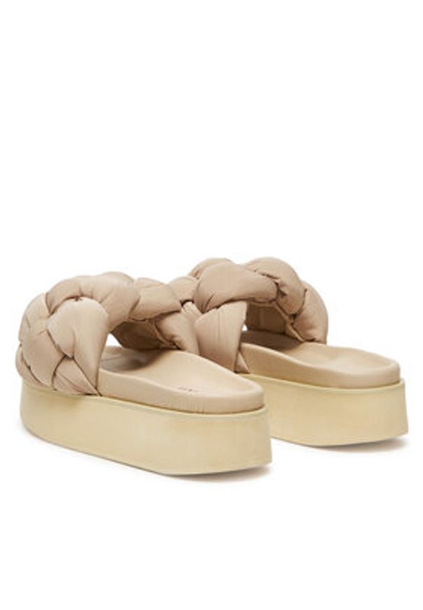 Inuikii Klapki Puffer Braided 70103-177 Beżowy. Kolor: beżowy. Materiał: materiał