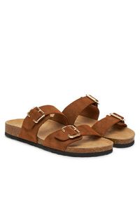 ONLY Shoes Klapki Onlmaxi-13 Pu Strap Buckle 15331392 Brązowy. Kolor: brązowy. Materiał: materiał #6