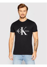 Calvin Klein Jeans T-Shirt J30J320935 Czarny Slim Fit. Kolor: czarny. Materiał: bawełna