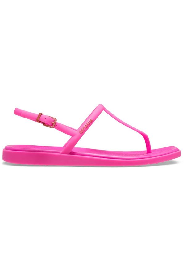 Crocs - Sandały damskie Miami Toe Loop Sandal. Kolor: różowy