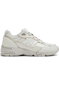 Buty damskie New Balance W991OW – białe. Kolor: biały. Materiał: guma, syntetyk, materiał, skóra. Szerokość cholewki: normalna #1