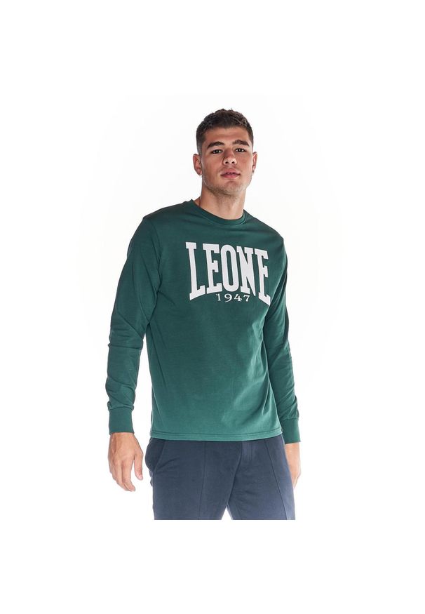 LEONE 1947 APPAREL - Męska koszulka z długim rękawem Leone 1947 Apparel. Kolor: zielony. Materiał: tkanina. Długość rękawa: długi rękaw. Długość: długie. Sport: fitness