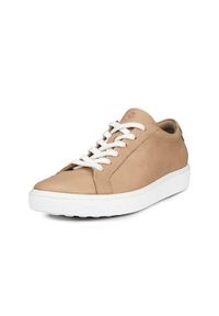 ecco - Buty do chodzenia damskie Ecco Sneaker Soft 60. Kolor: brązowy. Materiał: skóra. Szerokość cholewki: normalna. Sport: turystyka piesza #1