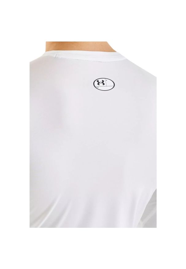 Under Armour - Longsleeve treningowy męski UNDER ARMOUR UA HG ARMOUR COMP LS. Kolor: biały. Materiał: materiał, tkanina. Długość rękawa: długi rękaw