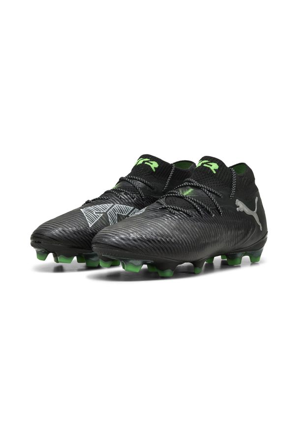 Puma - Buty piłkarskie FUTURE 8 ULTIMATE FG PUMA Black Cool Light Gray Fluo Green. Kolor: zielony, czarny, wielokolorowy. Sport: piłka nożna