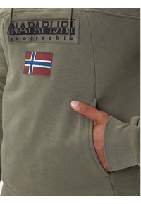 Napapijri Bluza Burgee NP0A4I5E Zielony Regular Fit. Kolor: zielony. Materiał: bawełna #5