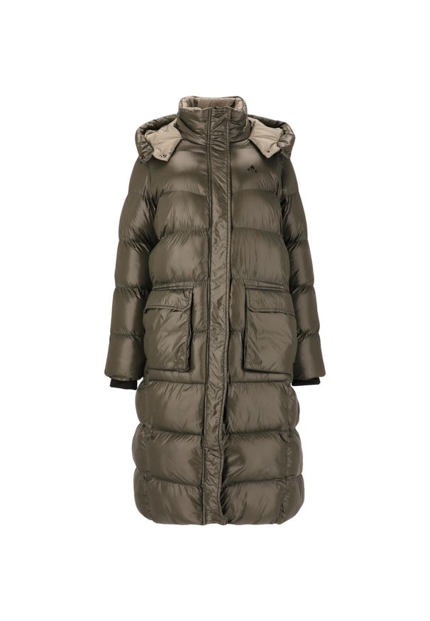 Damska długa kurtka Whistler Lakewood. Kolor: czarny, wielokolorowy, zielony. Długość: długie. Sport: turystyka piesza