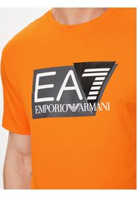 EA7 Emporio Armani T-Shirt 3DPT81 PJM9Z 1666 Pomarańczowy Regular Fit. Kolor: pomarańczowy. Materiał: bawełna #5