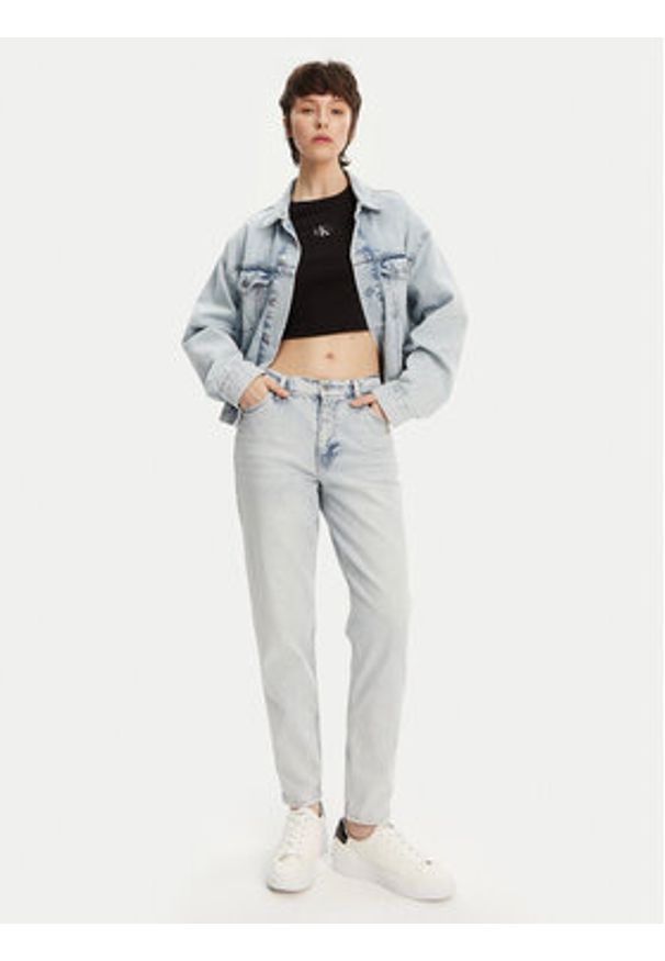 Calvin Klein Jeans Jeansy J20J225139 Niebieski Mom Fit. Kolor: niebieski