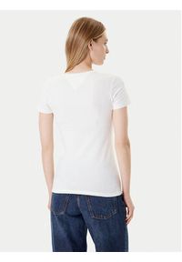 Tommy Jeans T-Shirt Tjw Skinny Stretch DW0DW09197 Biały Slim Fit. Kolor: biały. Materiał: bawełna