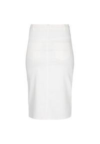 Zizzi Spódnica jeansowa J10771A Biały Regular Fit. Kolor: biały. Materiał: jeans