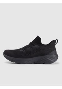 4f - 4F Niskie sneakersy Velocity E-knit męskie - czarne 46. Okazja: na co dzień. Kolor: czarny. Materiał: guma, dzianina, poliester. Szerokość cholewki: normalna. Sport: fitness