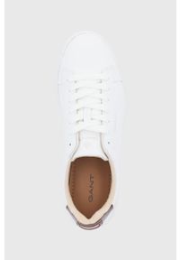 GANT - Gant Buty skórzane kolor biały. Nosek buta: okrągły. Zapięcie: sznurówki. Kolor: biały. Materiał: skóra