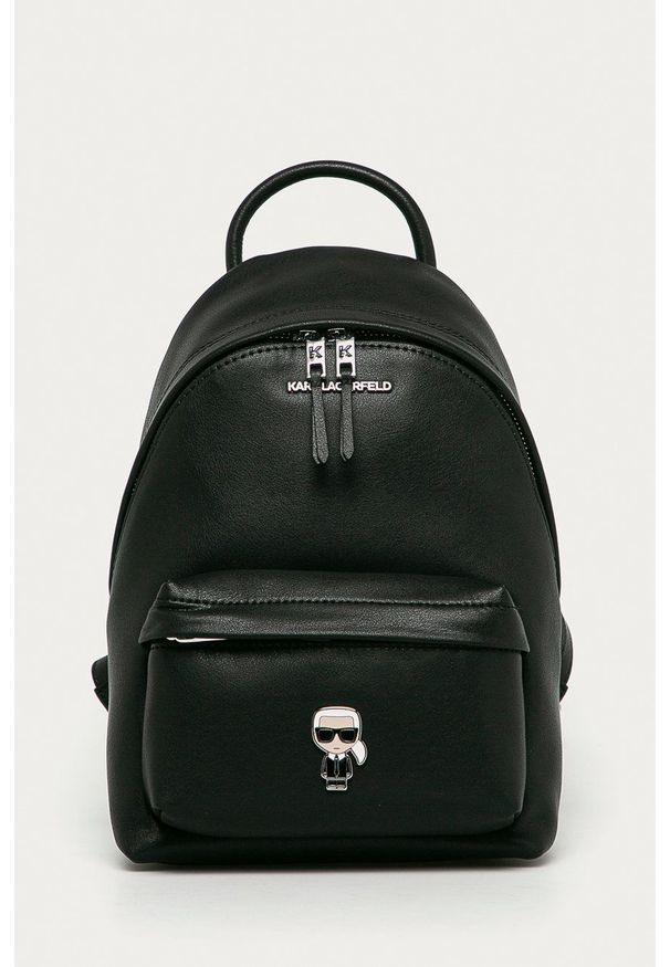 Karl Lagerfeld - Plecak skórzany 205W3090. Kolor: czarny. Materiał: skóra