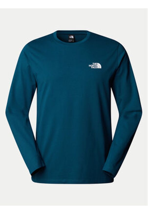 The North Face Longsleeve Simple Dome NF0A87QN Granatowy Regular Fit. Kolor: niebieski. Materiał: bawełna, syntetyk. Długość rękawa: długi rękaw