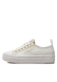 Calvin Klein Jeans Tenisówki Bold Vulc Flatf Low Lace Mix Mtl YW0YW01465 Écru. Materiał: materiał #6
